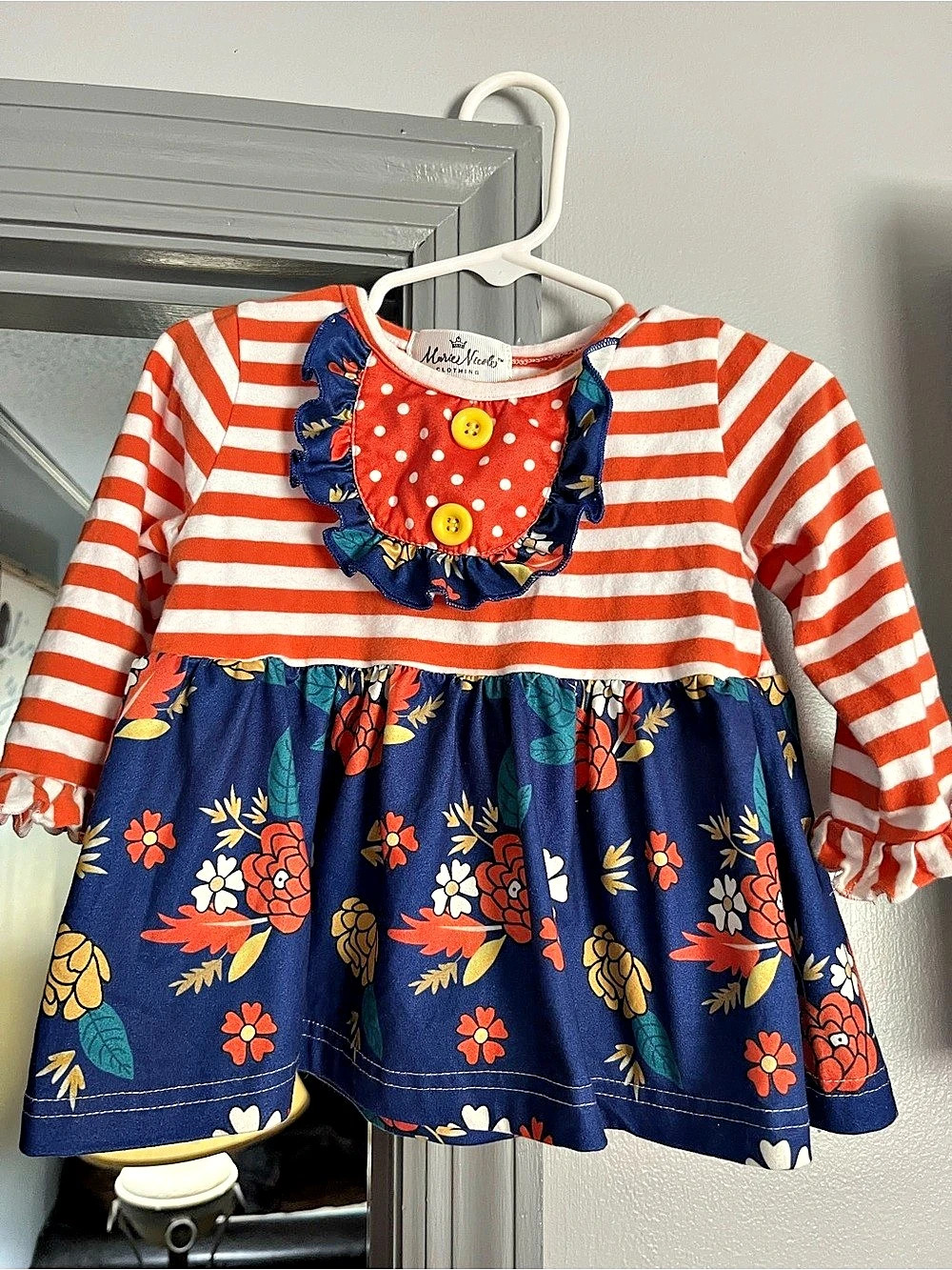 Marie Nicole Girls 12-18M Dress Btween Thanksgiving Turkey Dress Fall 2 lot